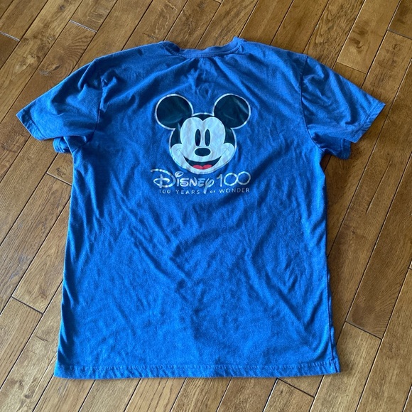 Disney 100th Anniversary Mickey Mouse Blue T-shirt, L - Picture 5 of 5